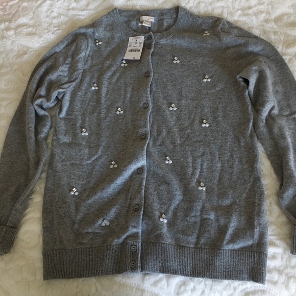 NWT J. Crew jeweled Preppy Sweater - Picture 2 of 4